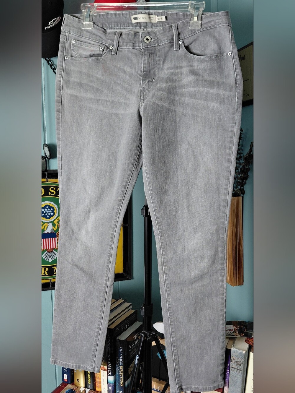LEVI'S Women's Gray Stretch Jeans - Demi Curve, Modern Rise Skinny